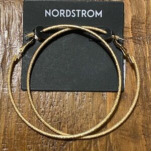 Nordstrom Textured Gold Tone Hoops